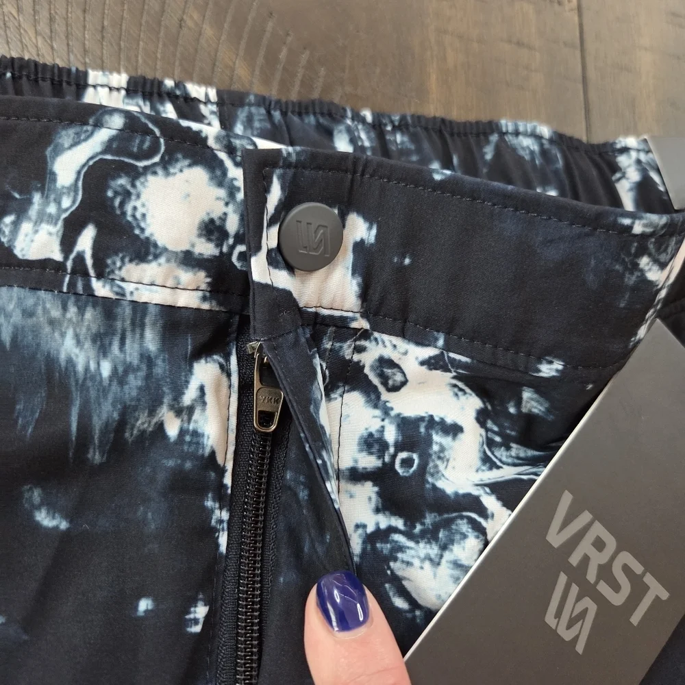 Men's VRST M Medium 5" Slim Fit Resort Shorts Swim Trunks - Indigo Craft Tie Dye - Picture 7 of 15